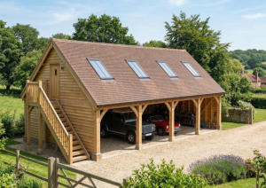 4 Bay Victory Oak Garage