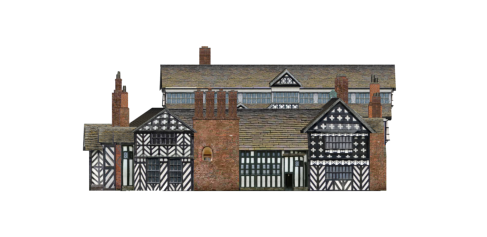 Little Moreton Hall, West & North Elevations