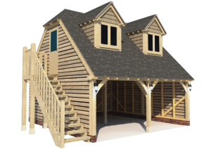 2 Bay Victory Oak Garage