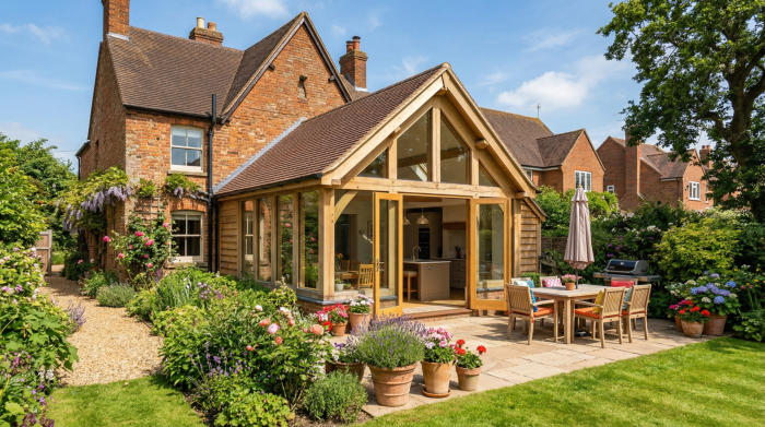 Finished Oak Garden Room