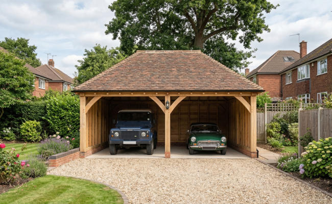 Oak Boscobel Garage