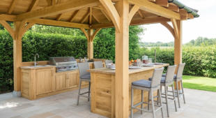 Oak Framed BBQ Cover