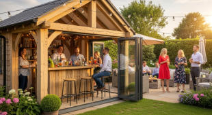 Oak Framed Home Bar
