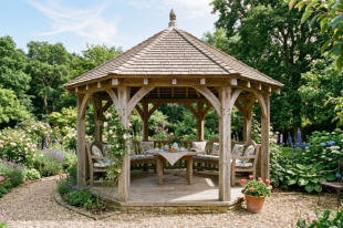 Oak Gazebo Garden Structure