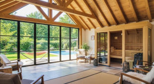 Oak Sauna and Steam Room