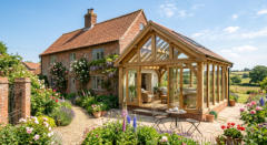 Orangery with bi fold doors