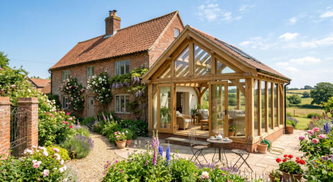 Orangery with bi fold doors