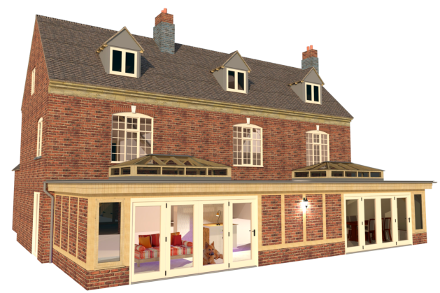 Traditional Flat roof Design