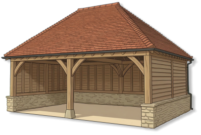 Two Bay Sketch Garage